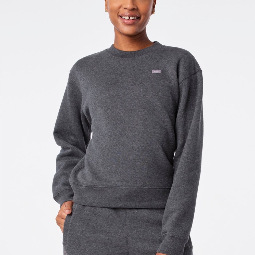 Figs Off Shift Relaxed Crewneck Sweatshirt